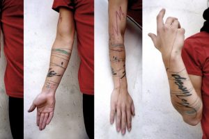 Lina Tattoo Arm Strokes Lines